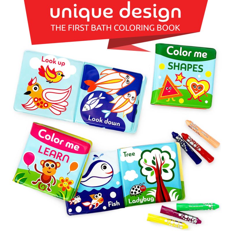 Color Me Bath Books + Crayons - Image 3